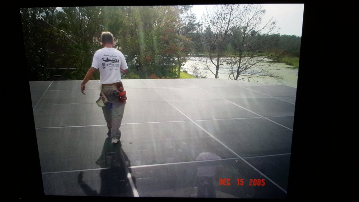 Screen enclosure install, 2005